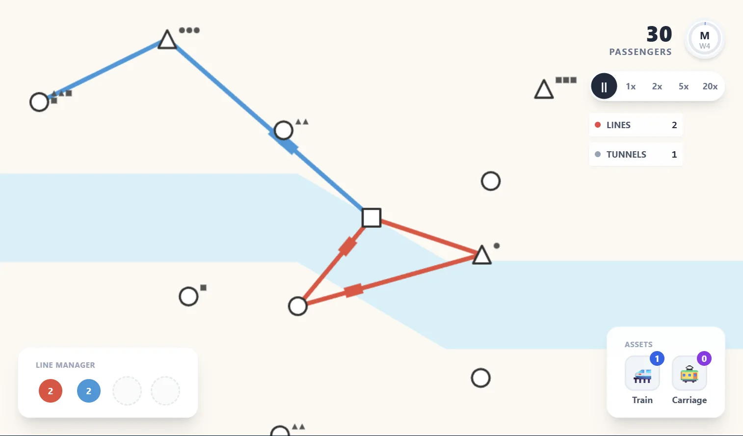 Mini Metro JS screenshot 2