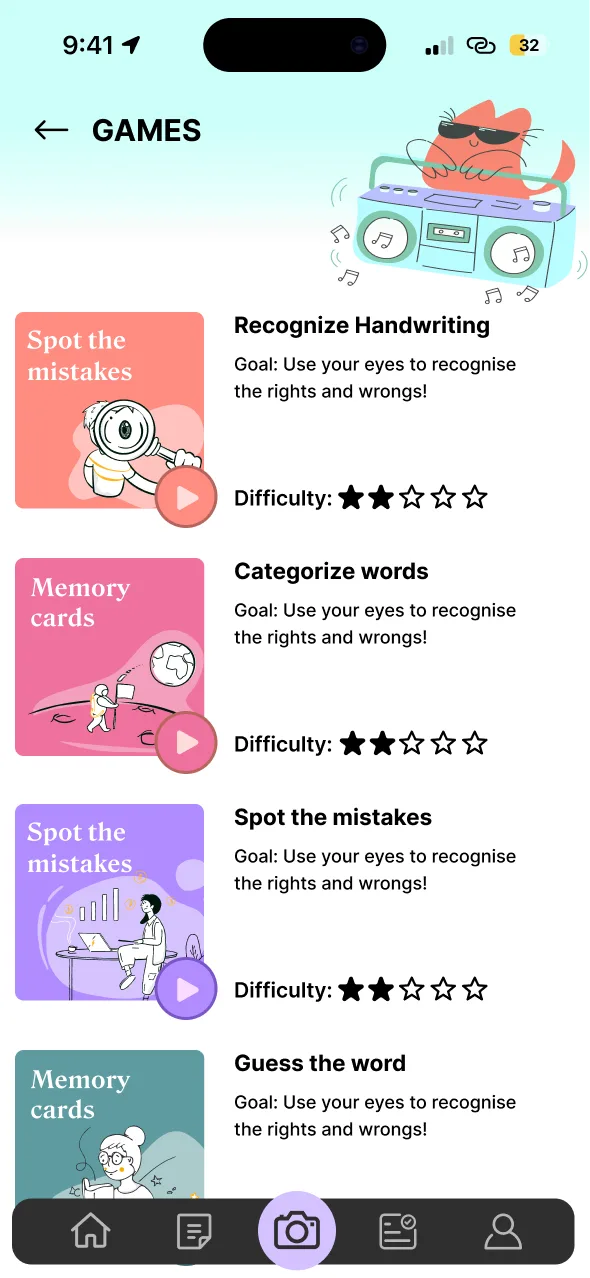sprout: games list